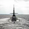 Die USS Wyoming ist ein Atom-U-Boot mit ballistischen Raketen der Ohio-Klasse. Das Bild zeigt das Boot auf dem Weg in die US-Marinebasis in Norfolk, Virginia.