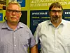 Jürgen Rabe (li.,Leiter Pumpen-/Motorentechnik) und Karl-Heinz Bank (Leiter Maschinentechnik und Servicemonteure der Bilfinger Maintenance in Höchst).
