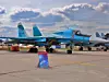 Die Suchoi Su-34, NATO-Codename Fullback, ist ein zweisitziger Jagdbomber.