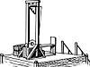 Zeichnung einer Guillotine