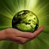 Nachhaltigkeit, grüne Erde in Hand