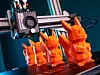 3D-gedruckte Pikachus in orange