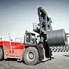 Der Kalmar DCG720-10LB. 72 Tonnen Tragkraft und vier Meter Hubhöhe bringen diesem Riesen-Gabelstapler ganz klar die Topplatzierung.