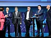 Dr. Ralph Wiechers (VDMA), Dr. Stefan Profit (Bundesministerium für Wirtschaft und Energie), Dr. Klaus-Jürgen Gern vom Institut für Weltwrtschaft Kiel, Dr. Manuel Kallweit (VDA), Prof. Michael Grömling (Institut der deutschen Wirtschaft).