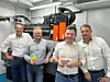 Sie wollen funktionale Oberflächen nach Vorbildern aus der Natur industrialisieren (v.l.n.r.): Co-Founder Prof. Dr. Frank Mücklich, Co-Founder & Co-CEO Surfunction/Surfunction TEC Dr. Dominik Britz, Co-CEO Surfunction TEC Dr. Bogdan Voisiat und Co-Founder Prof. Dr. Andrés Lasagni.
