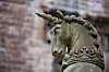 Kopf einer Einhorn-Statue - Symbolbild Unicorn Einhorn Start-up