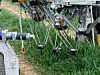 Roboter vernichtet Unkraut auf einem Feld