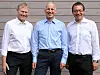 Ab sofort Kollegen (v.l.): Von links nach rechts: Dr. Klaus-Henning Noffz (Geschäftsführer Silicon Software), Dr. Dietmar Ley (CEO, Basler AG) und Dr. Ralf Lay (Geschäftsführer Silicon Software).