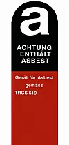 Kennzeichnung Asbest-Sauger
