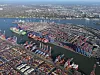 Luftbild vom Hamburger Containerhafen