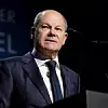 Bundeskanzler Olaf Scholz bei seiner Rede auf dem Maschinenbau-Gipfel.