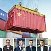 In den Industrietrends erklären (von links) Ulrich Ackermann (VDMA), Markus Heering (VDW), Andreas Gontermann (ZVEI), Stephan Mayer (Trumpf), Johannes Ketterer (Schunk) und Georg Stawowy (Bürkert) welche Rolle China in ihren Branchen und Unternehmen spielt.