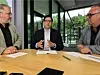 Bertram Kawlath (m.) im gespräch mit CLaus WIlk (re.) und Stefan Weinzierl
