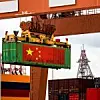 Container mit China-Flagge
