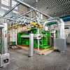 Das sind die drei Blockheizkraftwerke (BHKW) in der Maschinenhalle auf der Kläranlage Bremen-Seehausen.