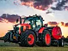 Kubota Traktor mit Ballenpresse