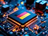 German Tech: Microchip with Germany Flag, Representing Technology Innovation