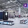 Mit Wasserstoff betriebene Transportroboter im BMW-Werk Leipzig
