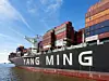 Die Yang Ming Marine Transport Corporation landet mit rund 695.000 TEU (20-Fuß-Standardcontainer) auf Platz zehn. Stand der Daten ist August 2024.