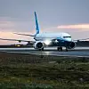 Vom Zulieferer Spirit kommt der Rumpf von Boeings Bestseller 737. Im Bild: Die 737-10 - Boeings größtes Single-Aisle-Flugzeug - bei der Landung auf dem Farnborough International Airshow in Island.