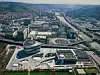 Luftaufnahme des Daimler-Standorts Untertürkheim.