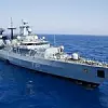 Die Fregatte F 217 Bayern ist Teil der Standing NATO Maritime Group 2 (SNMG 2) zur Seeraumüberwachung in internationalen Gewässern in der Ägäis, am 08.07.2018.