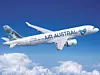 Ein Airbus A220 der Airline Air Austral am Himmel