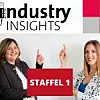 Anja RIngel und Julia Dusold zeigen auf das oben stehende Industry Insights Logo. In einer roten Textbox steht: Staffel 1.