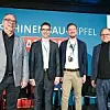 Diskutierten zum Thema Datenräume (von links): 'Produktion'-Chefredakteur Claus Wilk, Sebastian Betzin (Generic.de Software Technologies), Moritz Pastow (Lewa) und Claus Oetter (VDMA).