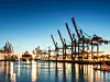 Die Kräne des Hamburger Hafen