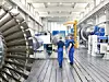 Herstellung von Gasturbinen in einer Fabrik für Maschinenbau