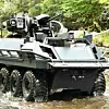 Der Mission Maser SP mit fernbedienbarer Waffenstation. Das UGV (Unmanned Ground Vehicle - autonome Bodenfahrzeug) soll Japans Streitkräfte verstärken.