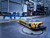 Für den Transport von Rollcontainern hat die BMW Group schon 2015 mit dem Fraunhofer IML die ersten selbstfahrenden Smart Transport Robots (STR) entwickelt.