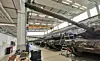 Die Wartungshalle für die Leopard 2 - hier werden auch die Waffen- und Zielsysteme des Panzers gewartet und bei Bedarf repariert.