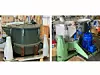 Links: Halar beschichtete Altzentrifuge - rechts: Retrofit Hastelloy Zentrifuge