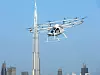 Ein ferngesteuerter Volocopter bei einem Flug in Dubai. Ob es solche Bilder auch mit dem Eiffelturm im Hintergrund geben, wird, scheint zumindest fraglich.