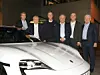 Dr. Thomas Blunck, Mitglied des Vorstands von Munich Re, Dr. Torsten Jeworrek, Mitglied des Vorstands von Munich Re, Lutz Meschke, stellvertretender Vorstandsvorsitzender und Mitglied des Vorstands Finanzen und IT der Porsche AG, Dr. Ralf Hofmann, Gründer, Gesellschafter und Vorsitzender der Geschäftsführung von MHP, Albrecht Reimold, Vorstand für Produktion und Logistik der Porsche AG, Greg Barats, Head of Munich Re’s Global IoT Business (v.l.n.r.)