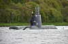 Ein U-Boot von TKMS im Nord-Ostsee-Kanal - der Schiffsbauer hofft auf einen Milliardenauftrag aus Kanada.