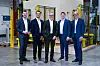 Das neue Management-Team (v.li.).: David Schiffer, Steffen Neuhaus, Olav G. Schulz (SLCR), Xavier Godmaire und Nicolas Otis (Laserax).