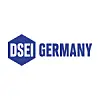 Blaues DSEI-Germany-Logo auf weißem Hintergrund.